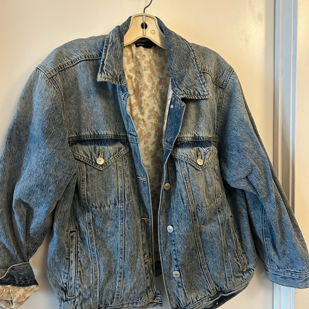 Joe Fresh x Jillian Harris Denim Jacket with Floral Lining